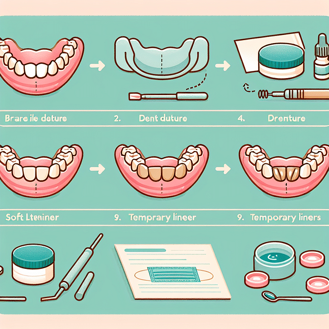 Various denture liner materials