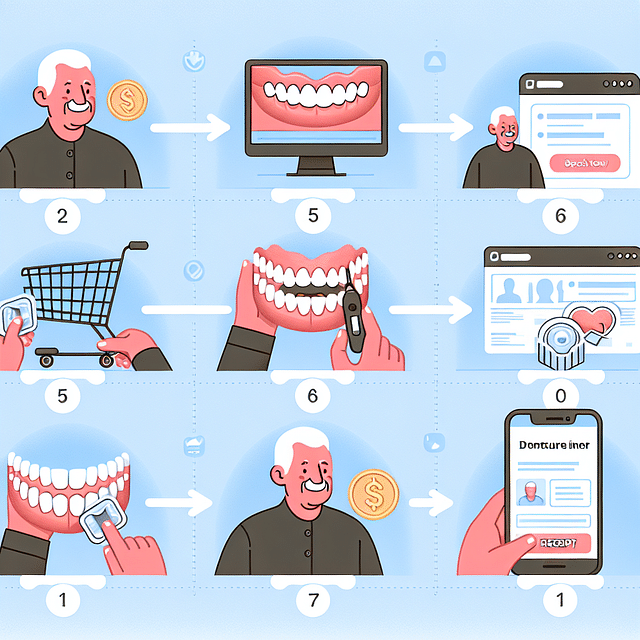 Purchasing a denture liner at a store or online