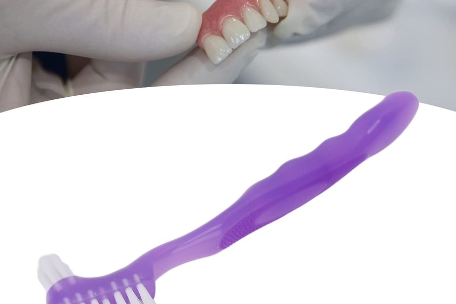 easy to clean denture brush