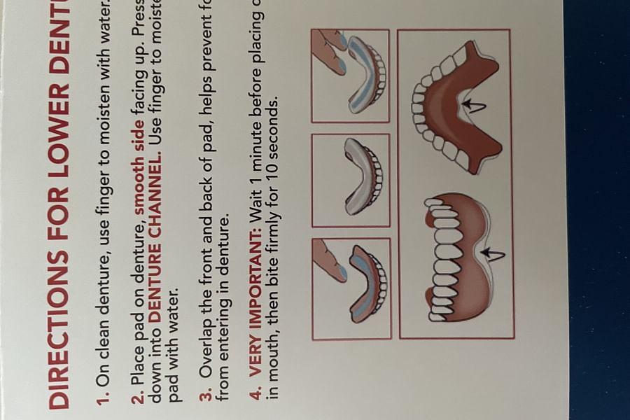 Denture Adhesive Pads