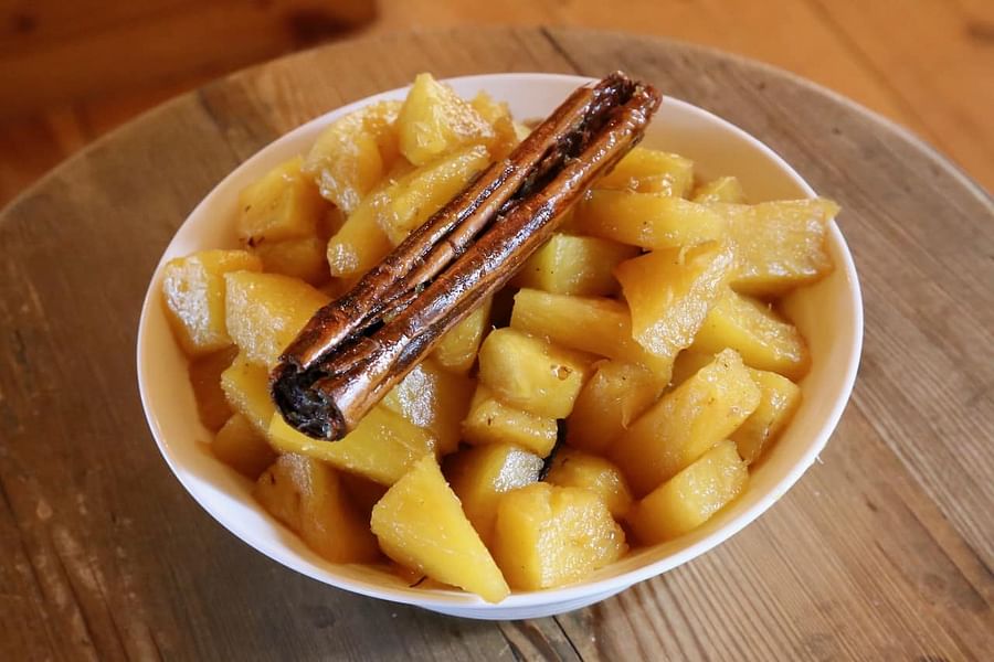 stewed fruits in bowl