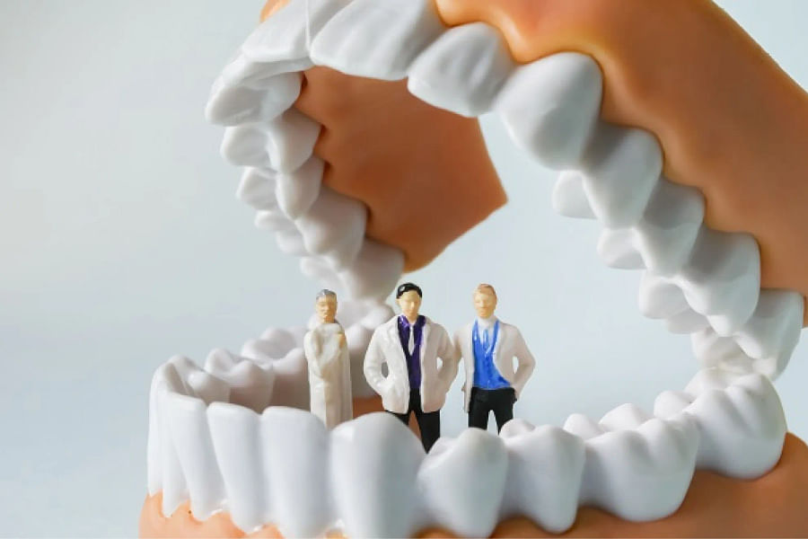 practicing speech with dentures