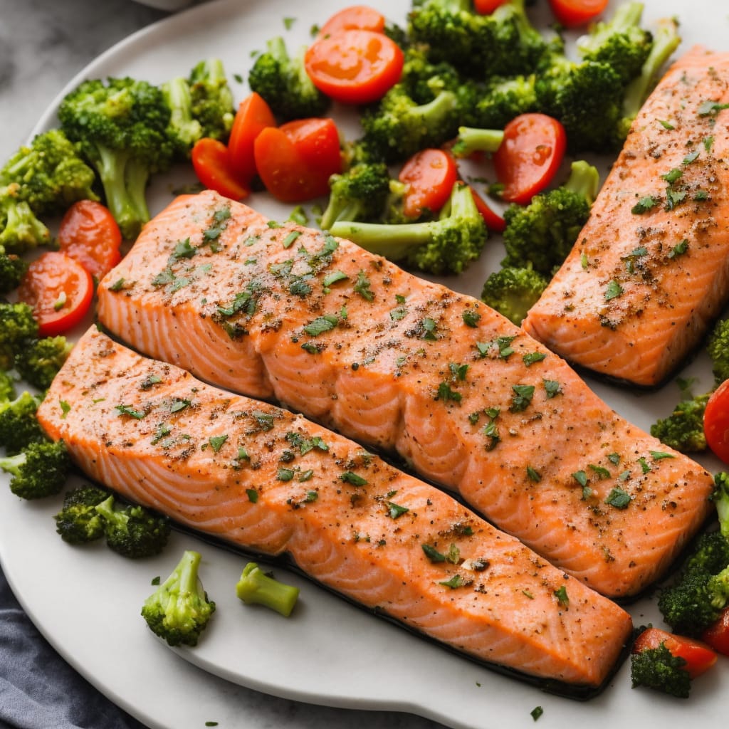 cooked salmon fillet