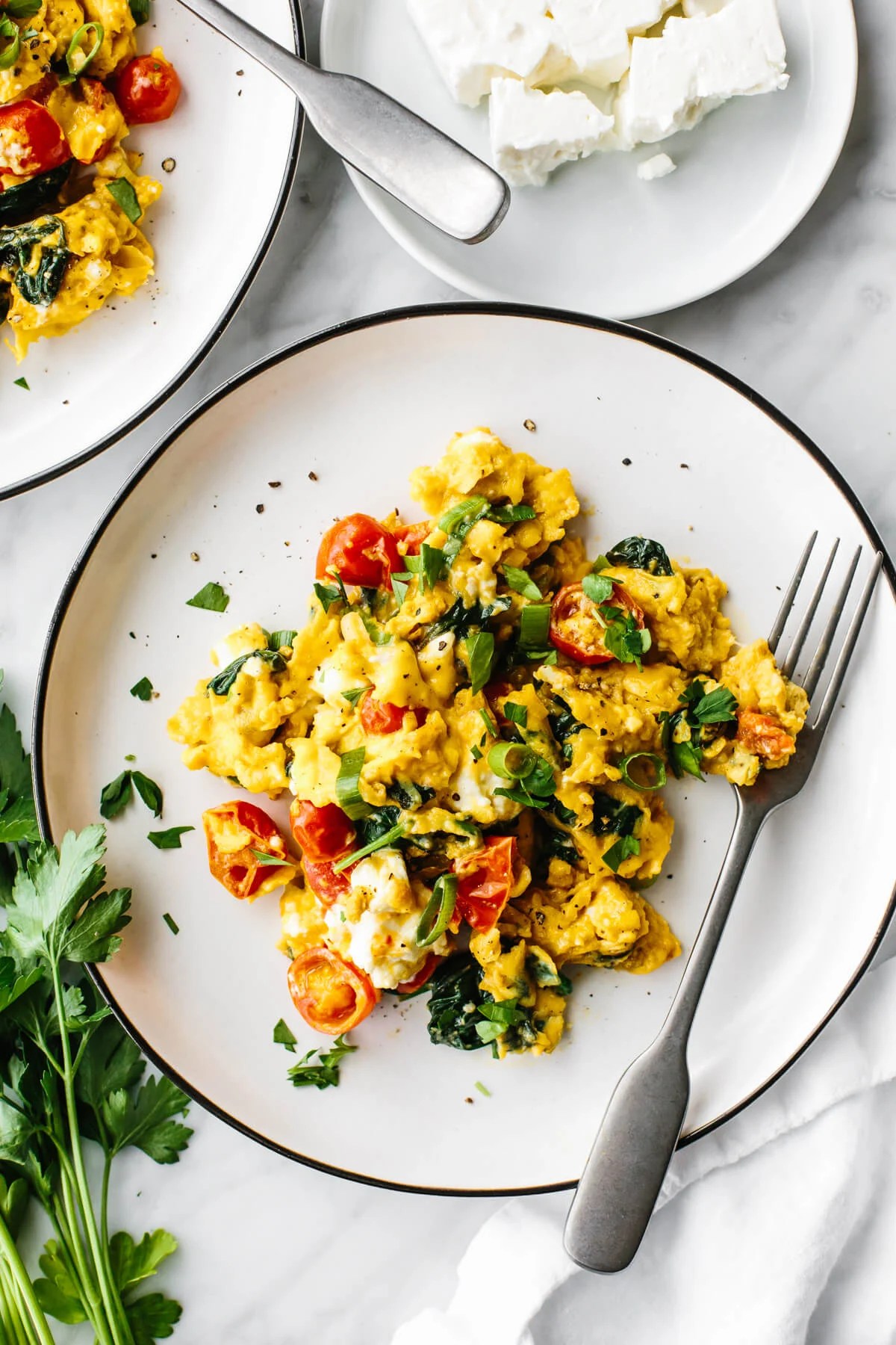 scrambled eggs plate