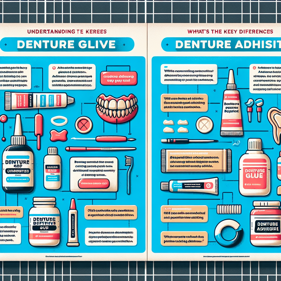 Understanding the Key Differences Between Denture Glue and Denture Adhesive